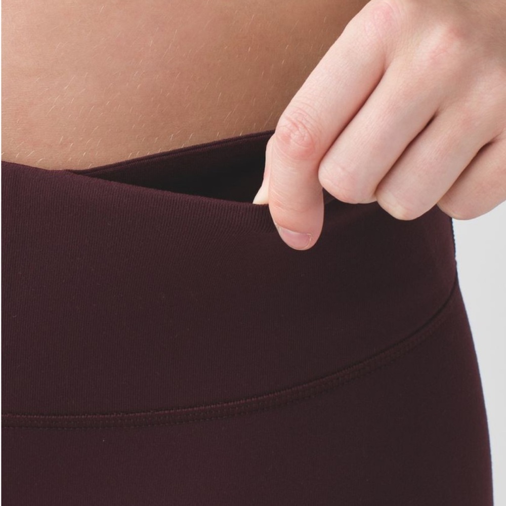 Lululemon Wunder Under Crop II Bordeaux Drama - Picture 6 of 11